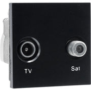 BG Electrical Euro Module - TV and satellite - IEC male radio IEC female
