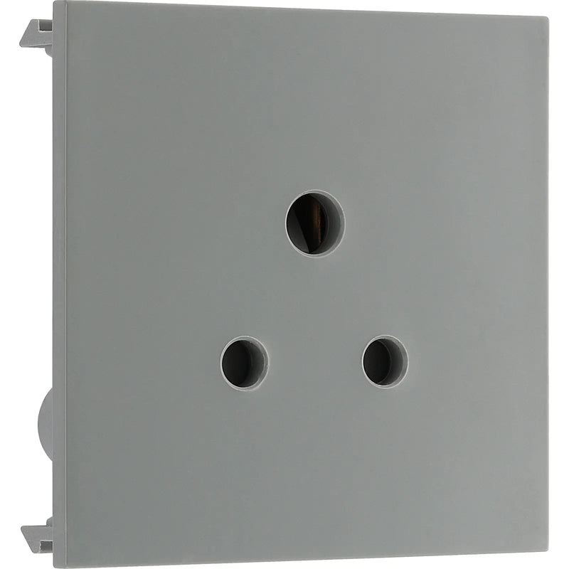 BG Electrical Euro Module - 2A round pin, unswitched socket