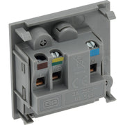 BG Electrical Euro Module - 2A round pin, unswitched socket