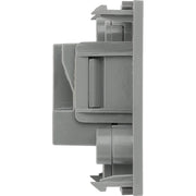 BG Electrical Euro Module - 2A round pin, unswitched socket