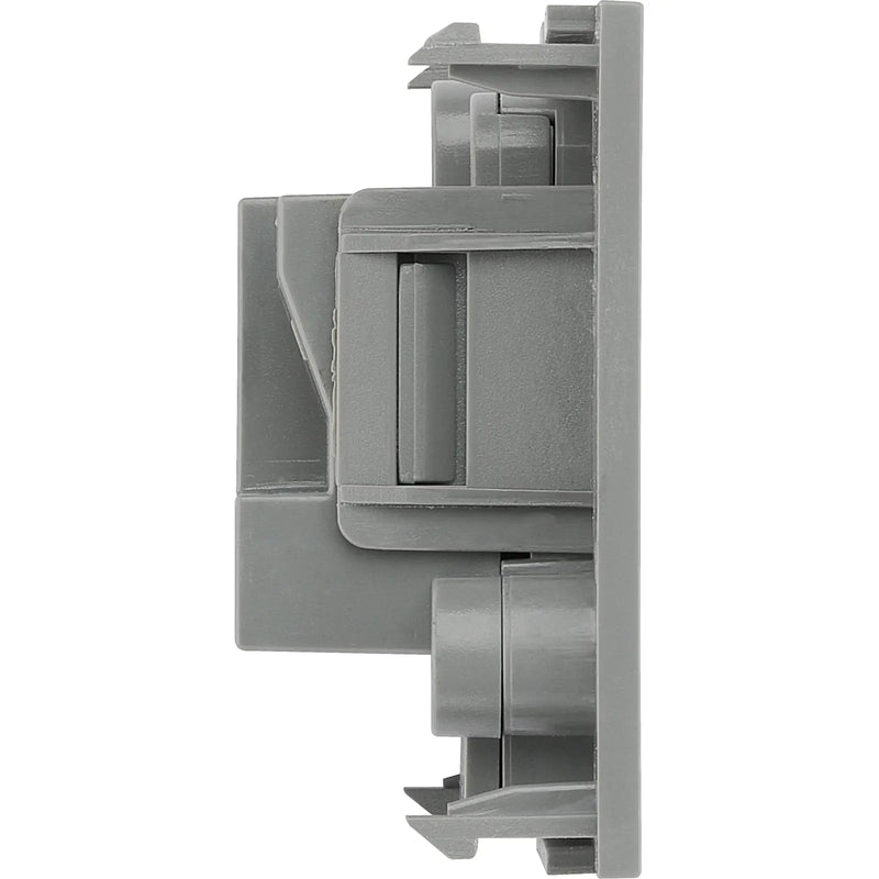 BG Electrical Euro Module - 2A round pin, unswitched socket