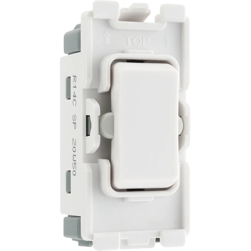 BG Electrical Grid - 2 way, retractive, printed PRESS, centre off