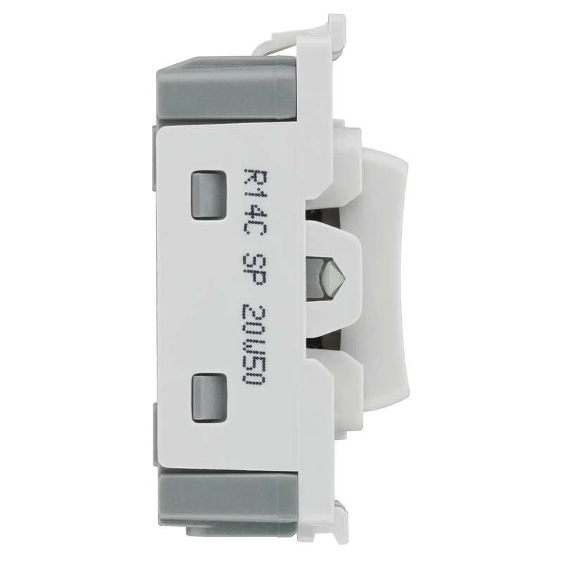 BG Electrical Grid - 2 way, retractive, printed PRESS, centre off