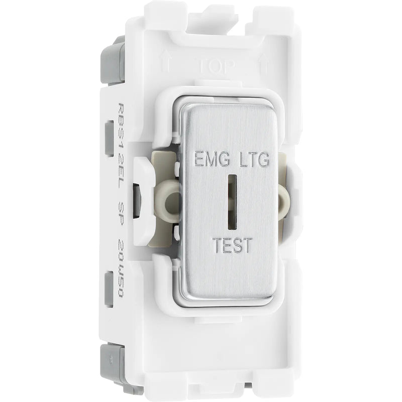 BG Electrical Grid - 2 way, single pole, printed EMG LTG TEST