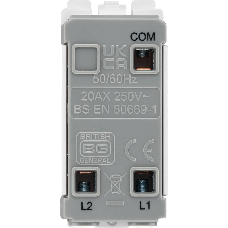 BG Electrical Grid - 2 way, single pole, printed EMG LTG TEST