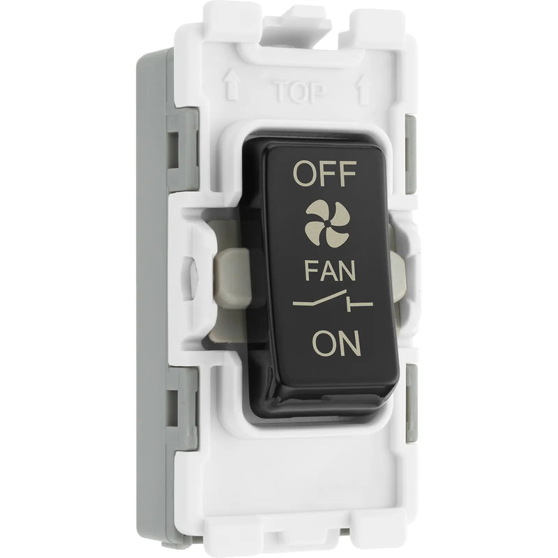BG Electrical Grid - 3 pole fan isolator (EVOLVE BLACK)
