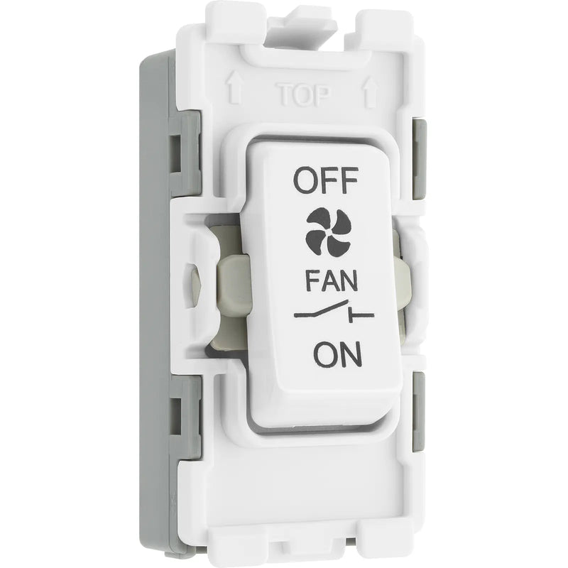 BG Electrical Grid - 3 pole fan isolator (EVOLVE WHITE)