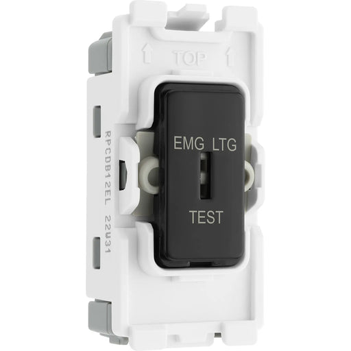 BG Electrical Grid - 2 way, single pole, printed EMG LTG TEST (EVOLVE BLACK)