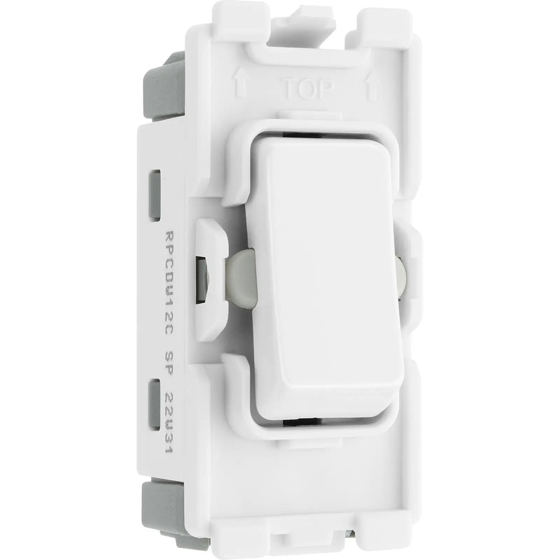 BG Electrical Grid - 2 way, single pole, centre off (EVOLVE WHITE)