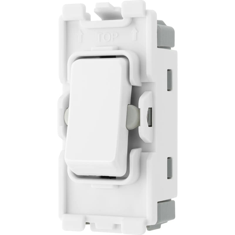 BG Electrical Grid - 2 way, single pole, centre off (EVOLVE WHITE)