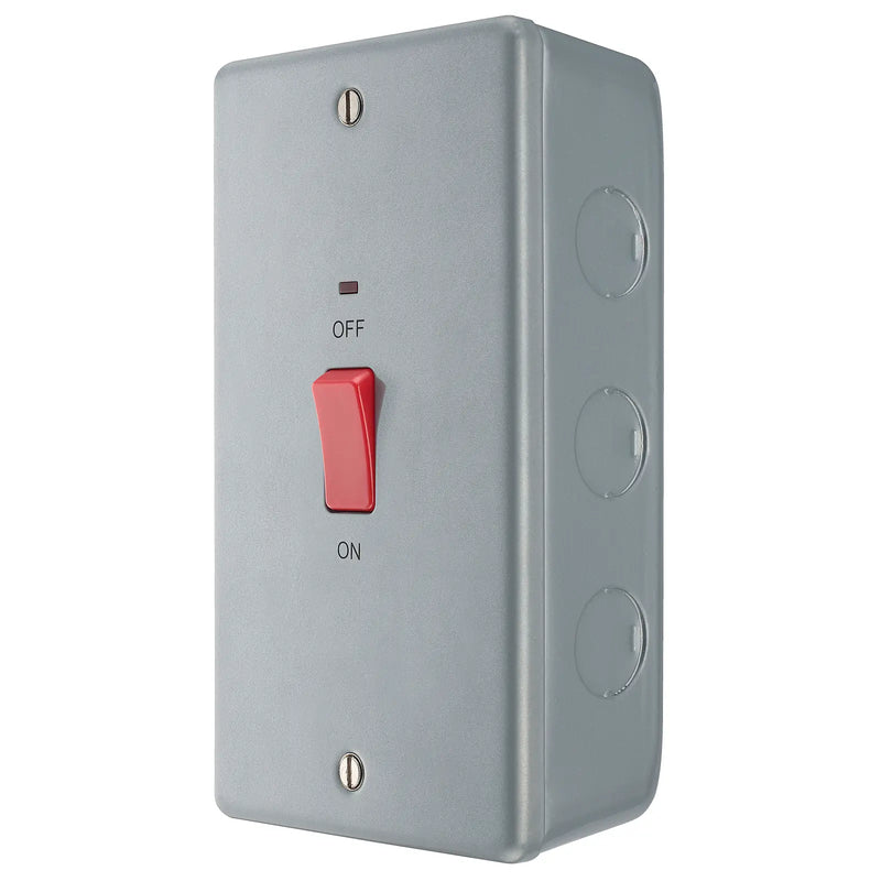 BG Electrical Metal Clad - 45A, double pole, large plate, with indicator