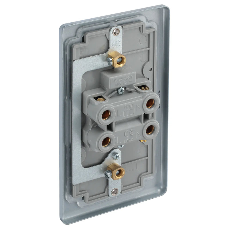 BG Electrical Metal Clad - 45A, double pole, large plate, with indicator