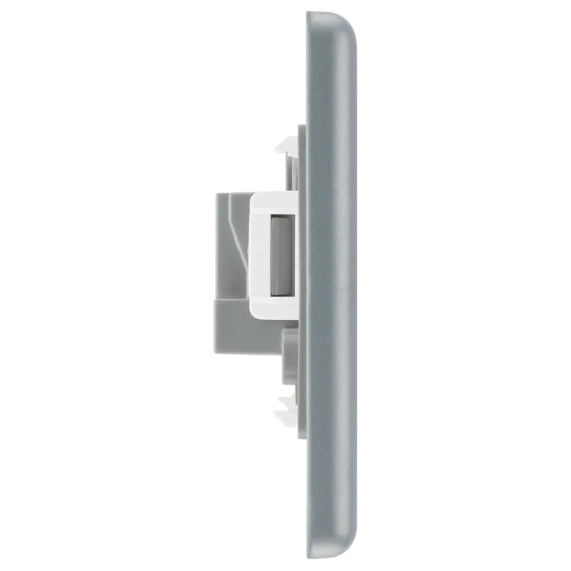 BG Electrical Metal Clad - 2A, single, unswitched, round pin
