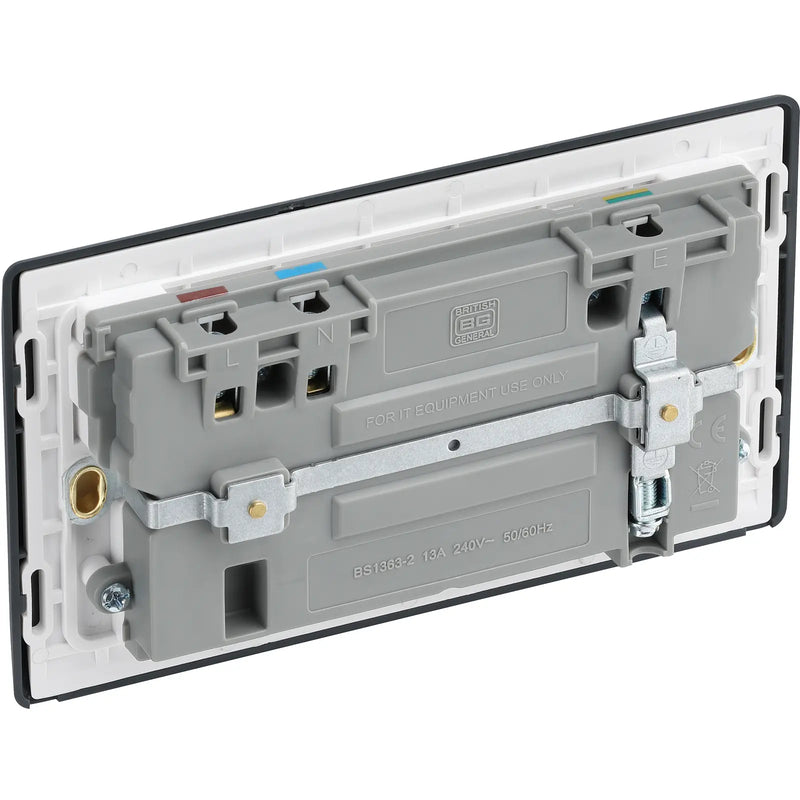 BG Electrical Part M - Double switched single pole, with USB A + C (22W)