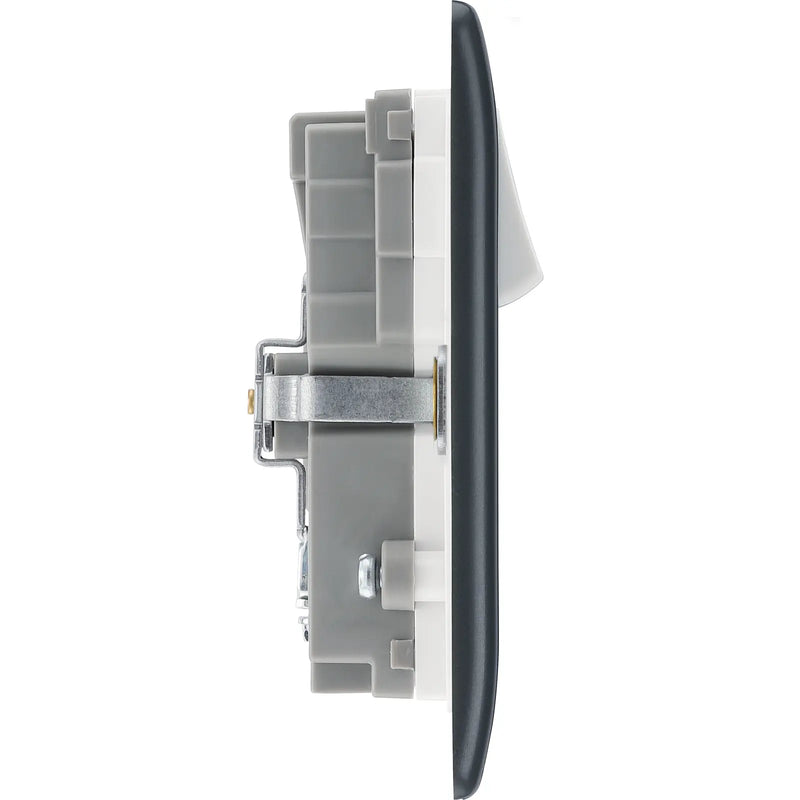 BG Electrical Part M - Double switched single pole, with USB A + C (22W)