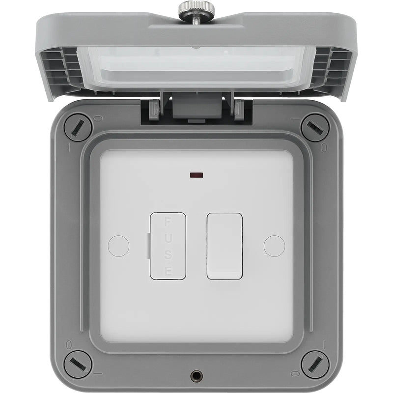 BG Electrical Weatherproof Storm - Switched and fused with indicator and flex outlet IP66