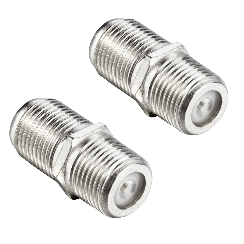 Ross Cable Accessories - Satellite F-Sat cable couplers (2 pack, nickel)