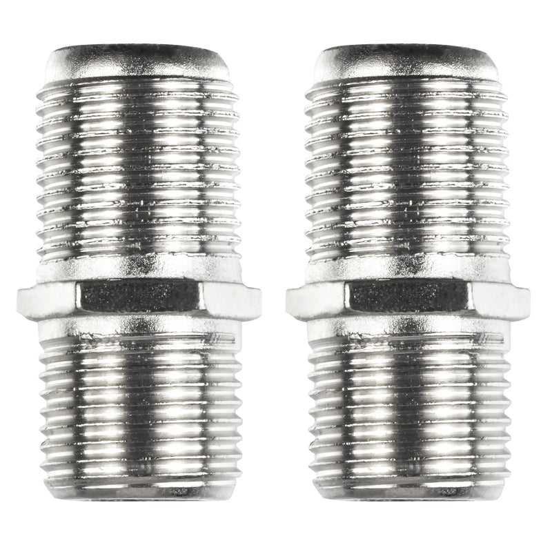 Ross Cable Accessories - Satellite F-Sat cable couplers (2 pack, nickel)