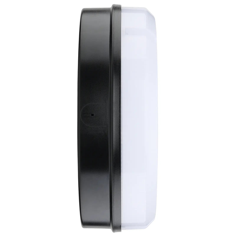 Luceco Mosi bulkhead round black 1150 lumens fixed output driver and emergency
