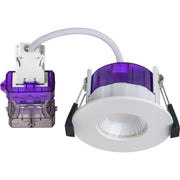 Luceco Ftype Ultra Fire Rated Downlight 4W/6W 690lm Power Change & CCT Change 3000K / 4000K Dim2Warm Dimmable IP65 White - Flat - Pack of 1