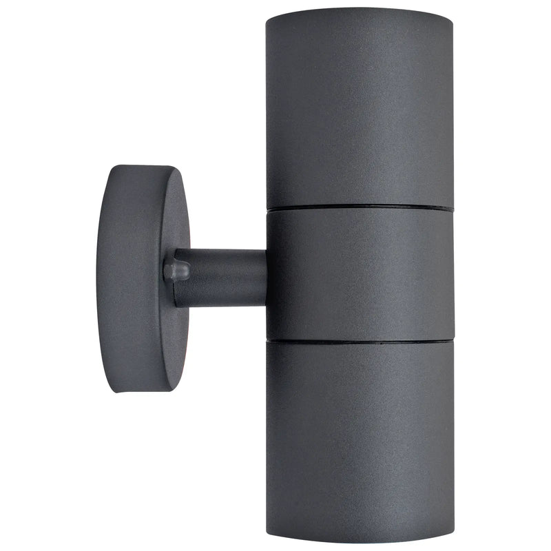 Luceco Azurar Wall Light - Exterior decorative up / down wall light GU10 finished in slate grey