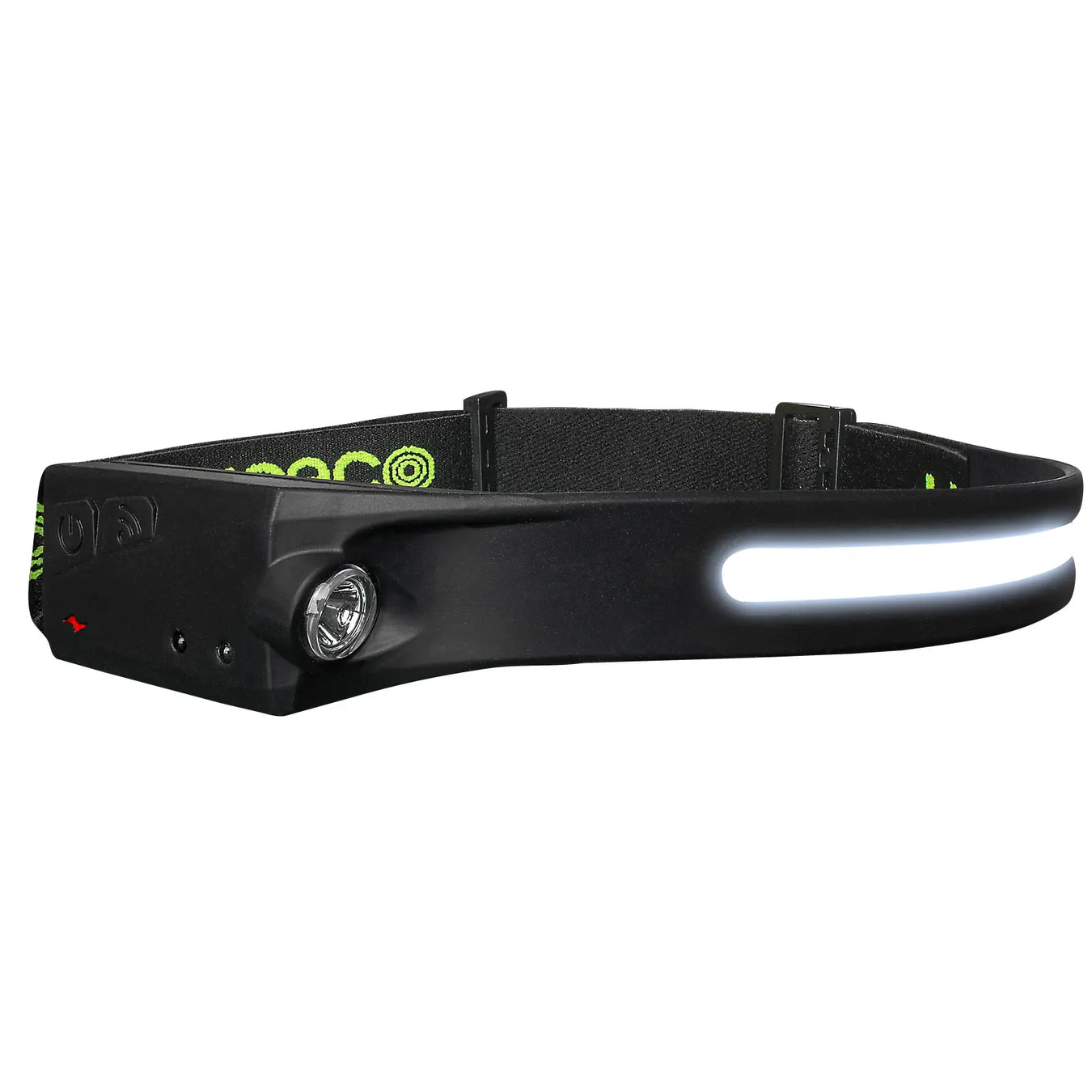 Luceco Head Torch - Flexable Headtorch with Motion Sensor 350lm+150lm USB Rechargeable