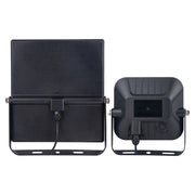 Luceco Mensa - Mensa Decorative Outdoor Solar Security Floodlight with PIR Motion Sensor and Remote Control, Colour Change (CCT), LED Exterior Lighting, Black, 10W, 1500lm, 3000K & 4000K