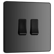 BG Electrical Evolve Black Chrome - Double, 2 way switch