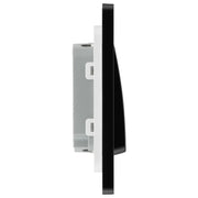 BG Electrical Evolve Black Chrome - Double, 2 way switch, wide rocker