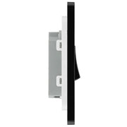 BG Electrical Evolve Black Chrome - Single, bell push switch