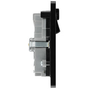 BG Electrical Evolve Black Chrome - Double, switched, single pole, WiFi Extender + USB A