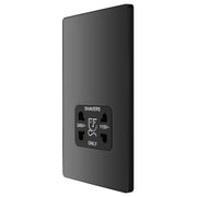 BG Electrical Evolve Black Chrome - 115/240V dual voltage shaver socket