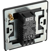 BG Electrical Evolve Black Chrome - Single, 2 way push 200W