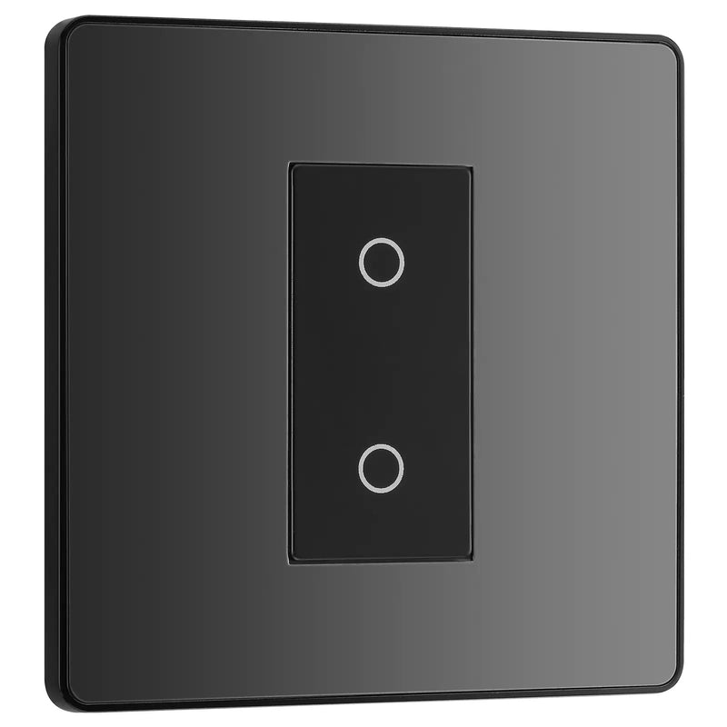 BG Electrical Evolve Black Chrome - Single, 2 way touch, 200W, master