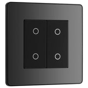BG Electrical Evolve Black Chrome - Double, 2 way touch, 200W, master
