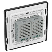 BG Electrical Evolve Black Chrome - Double, 2 way touch, 200W, master