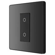 BG Electrical Evolve Black Chrome - Single, 2 way touch, 200W, secondary