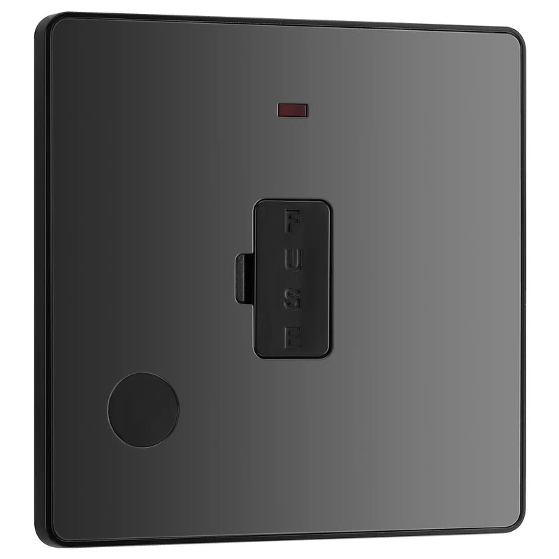 BG Electrical Evolve Black Chrome - Unswitched and fused