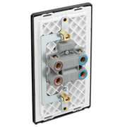 BG Electrical Evolve Black Chrome - 45A, double pole, large plate, with indicator