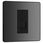 BG Electrical Evolve Black Chrome - Single, telephone socket, secondary