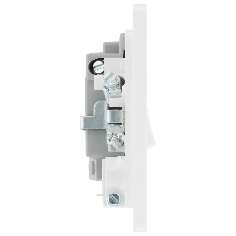 BG Electrical Evolve Brushed Steel - Switched and fused with indicator