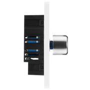BG Electrical Evolve Brushed Steel - Single, 2 way push 200W