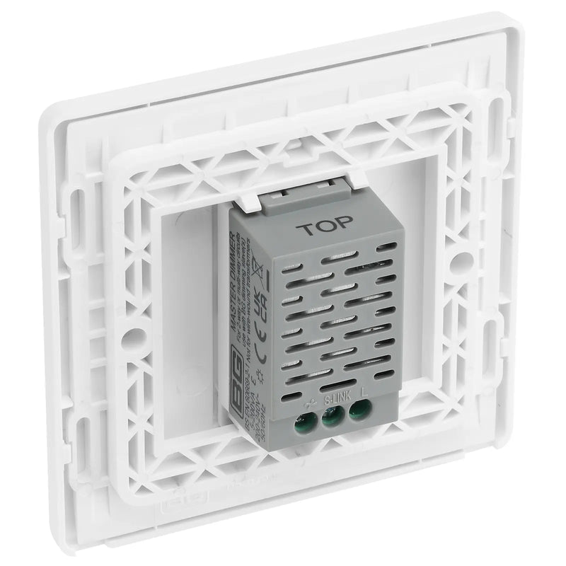 BG Electrical Evolve Brushed Steel - Single, 2 way touch, 200W, master