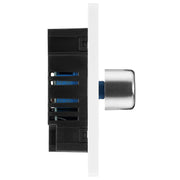 BG Electrical Evolve Brushed Steel - Double, 2 way push 200W