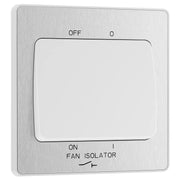 BG Electrical Evolve Brushed Steel - 3 pole fan isolator, fused