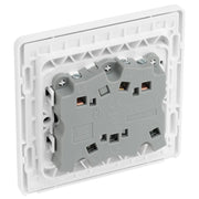BG Electrical Evolve Brushed Steel - 3 pole fan isolator, fused