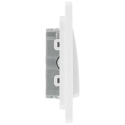 BG Electrical Evolve Brushed Steel - 3 pole fan isolator, fused