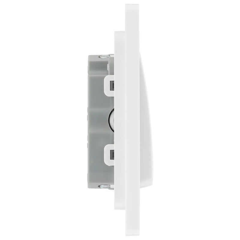 BG Electrical Evolve Brushed Steel - 3 pole fan isolator, fused