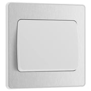 BG Electrical Evolve Brushed Steel - Single, 2 way switch, wide rocker