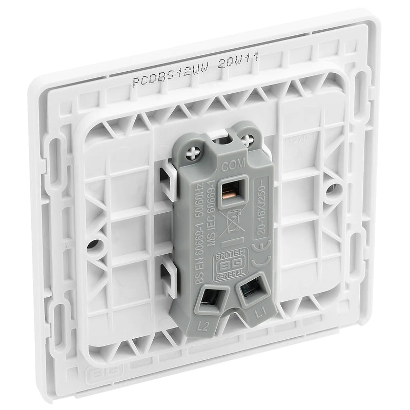 BG Electrical Evolve Brushed Steel - Single, 2 way switch, wide rocker